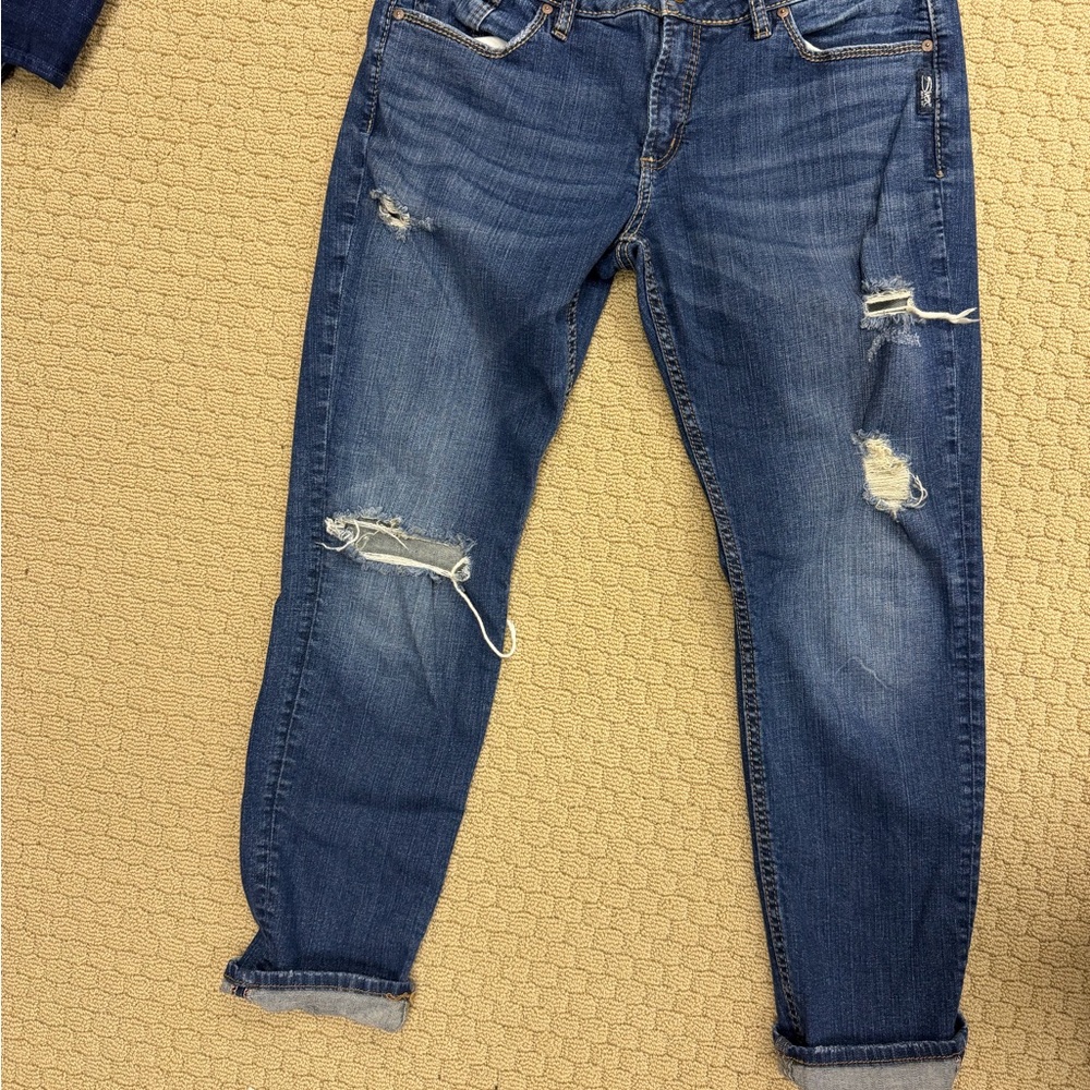 Silver Jeans Women's Distressed Blue Jeans